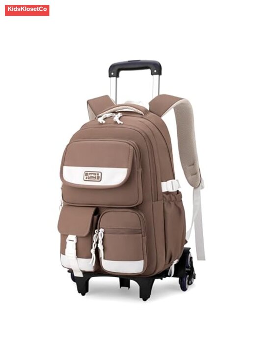 Other - Kids Rolling Backpack with Wheels Trolley Bag for School Boys Girls, Nylon